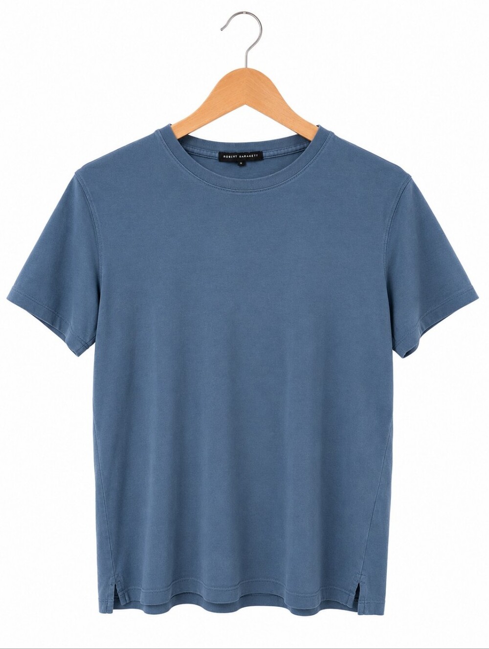 Robert Barakett Pima Cotton Crew Neck Tee Blue Medium Luxury Basic